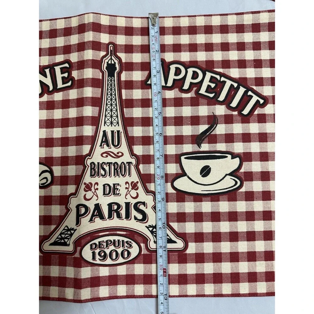 NWT Disney Parks Eiffel Tower Placemats Set of 2 Bistro De Paris Printed Fabric